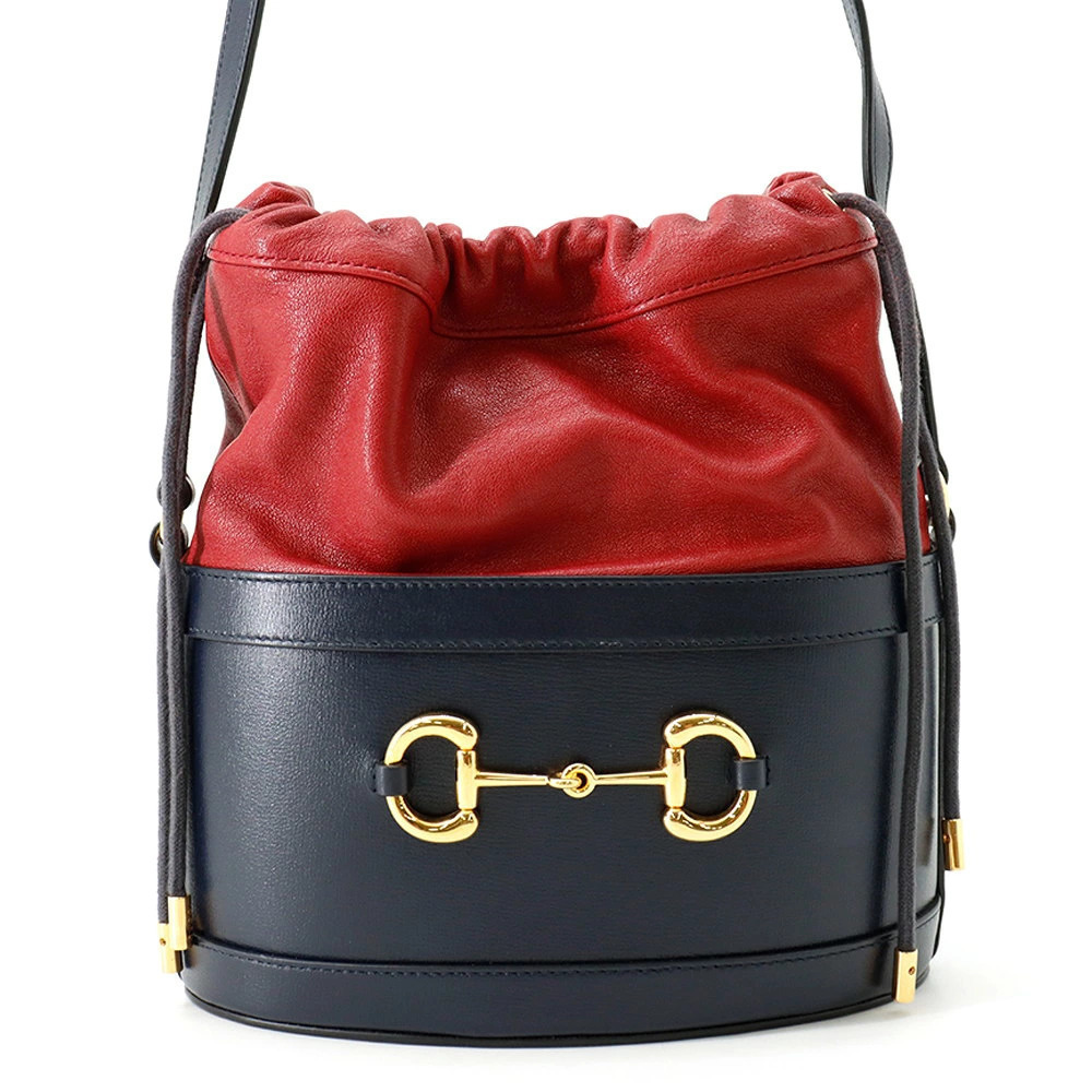 Gucci Shoulder Bag Horsebit Drawstring Leather